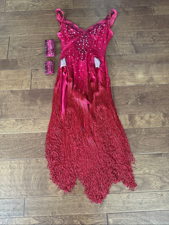 Source Unknown Other - Source Unknown Hot Pink Sequin Fringe Dance Dress